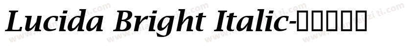 Lucida Bright Italic字体转换